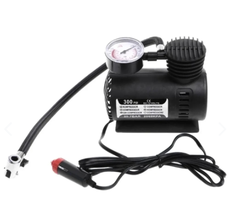 Compresor Portátil 12V con Manómetro para Carro y Moto